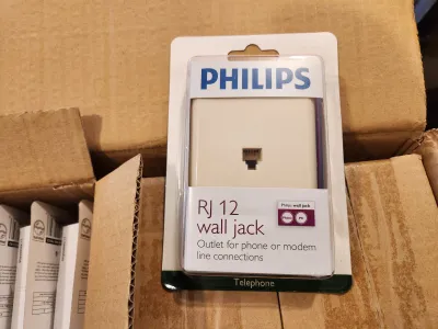 Lot de 36 prises murales RJ12 (jack téléphone) – Philips