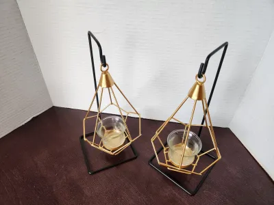 ✨ LOT DE 2 BOUGEOIRS DESIGN MODERNE – STYLE GÉOMÉTRIQUE ✨